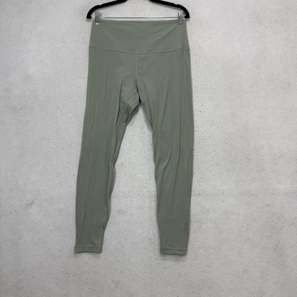 Lululemon Leggings Womens 12 Green High Rise Ankle Yoga Pants Athletic Workout